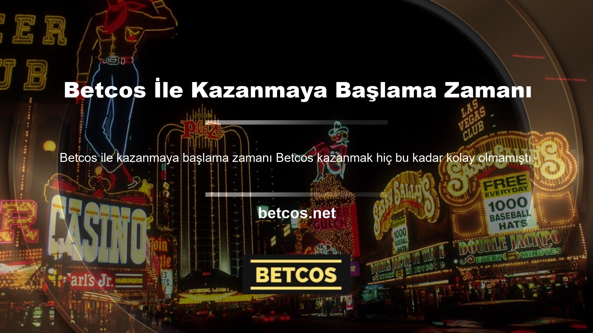 Oyun dünyasının en büyük isimlerinden biri olan Betcos üye olun, benzersiz bonus ve promosyonlardan yararlanın